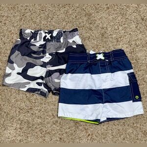 Lot Of Two 12M Boy Swim Trunks 🩳